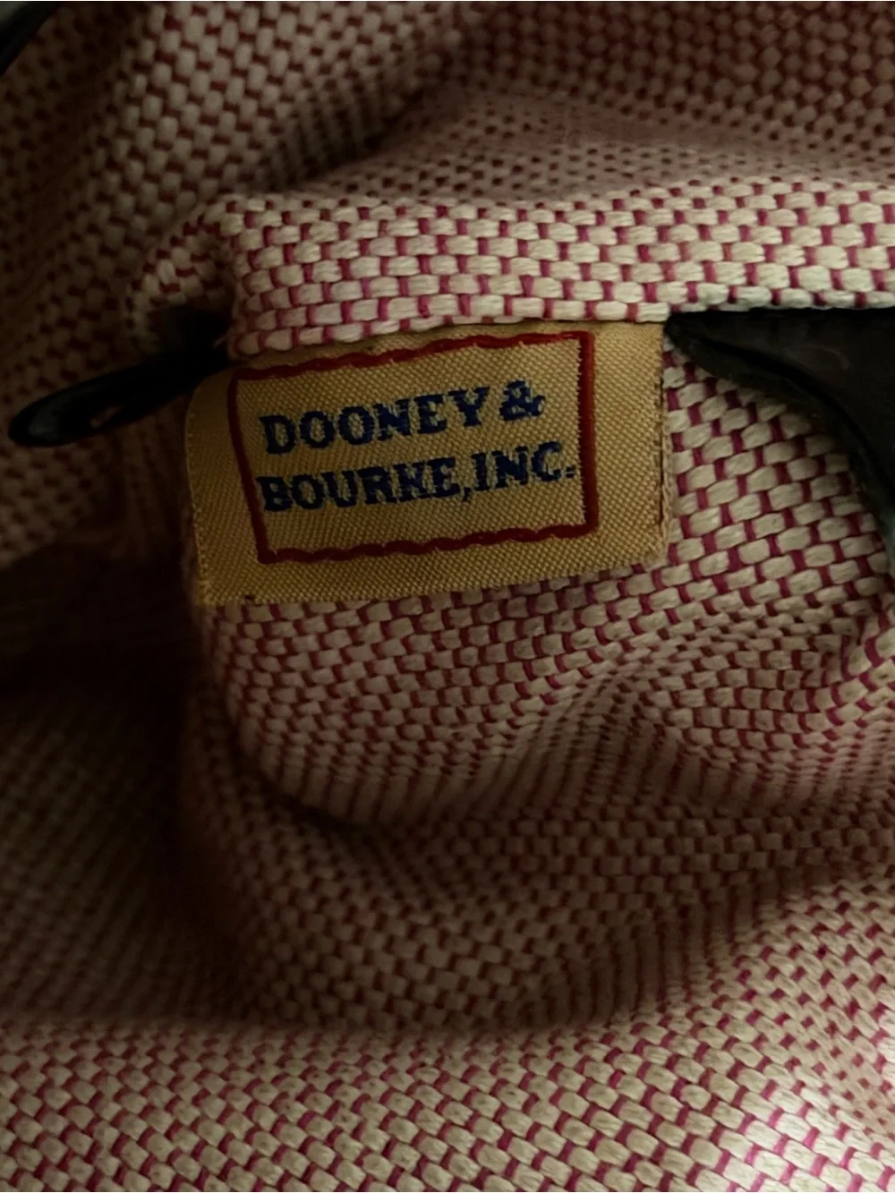 Dooney & Bourke Gray Monogram Jacquard Leather Satchel Purse Classic Preppy